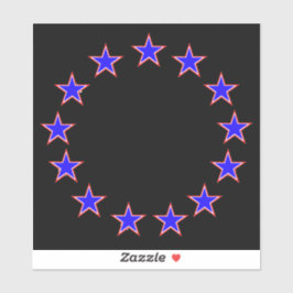 Rot weiß und Blau 13 Aufkleber