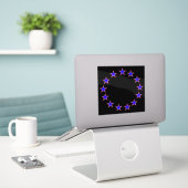 Rot weiß und Blau 13 Aufkleber (Laptop auf Schreibtisch)