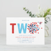 Rot weiß und blau 4. Juli 2010 Einladung (Stehend Vorderseite)