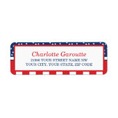 Rot, Weiß und Blau 4. Juli-Adressenkennzeichnung (Vorne)