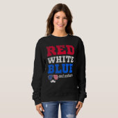 Rot weiß und blau 4. Juli Flagge Sweatshirt (Vorne ganz)