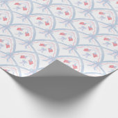 Rot, Weiß und Blau 4. Juli Flaggenmuster Geschenkpapier (Ecke)