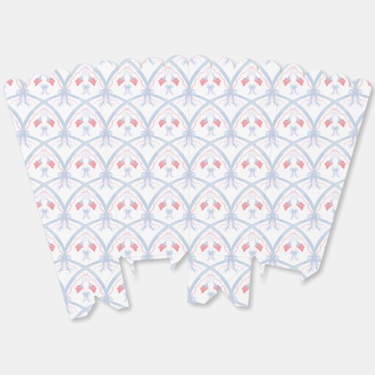 Rot, Weiß und Blau 4. Juli Flaggenmuster Geschenkschachtel (Ungeklappt)