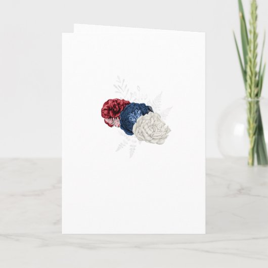 Rot Weiß und Blau 4. Juli Hochzeit Programm (Rückseite)