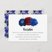 Rot weiß und Blau 4. Juli Hochzeitsempfang Begleitkarte (Vorne/Hinten)