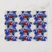 Rot weiß und Blau 4. Juli Hochzeitsempfang Begleitkarte (Rückseite)