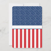 Rot, Weiß und Blau 4. Juli Party Einladung (Rückseite)