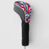 Rot, Weiß und Blau Abstrakte US-Flagge Patriotisch Golf Headcover (angewinkelt)