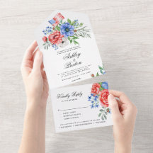 Rot, weiß und blau, alles in einer Invita