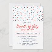 Rot weiß und Blau | Amerikanische Unabhängigkeitst Einladung (Vorderseite)