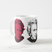 Rot, weiß und Blau -- Andrew Jackson Kaffeetasse (Vorderseite Links)