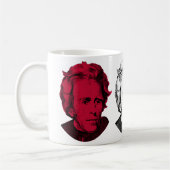 Rot, weiß und Blau -- Andrew Jackson Kaffeetasse (Links)