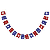 Rot-Weiß und Blau-Anker und Sterne Wimpelkette (Alle)