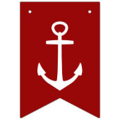 Rot-Weiß und Blau-Anker und Sterne Wimpelkette (Dritte Fahne)