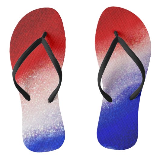 Rot, Weiß und Blau Badesandalen (Fußbett)