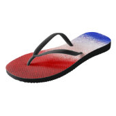 Rot, Weiß und Blau Badesandalen (Schrägansicht)