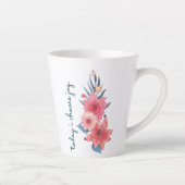 Rot, Weiß und Blau - Blumendesign Milchtasse (Rechts)