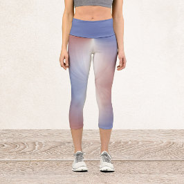 Rot, Weiß und Blau Capri Leggings