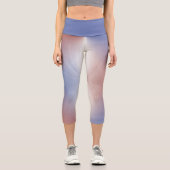 Rot, Weiß und Blau Capri Leggings (Vorderseite)