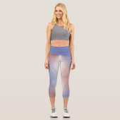 Rot, Weiß und Blau Capri Leggings (Vorderseite)