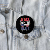 Rot Weiß Und Blau Cousin Crew 4. Juli Button (Beispiel)