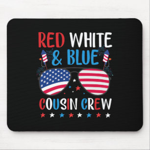 Rot Weiß Und Blau Cousin Crew Vintage 4. Juli Mousepad