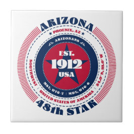 Rot, Weiß und Blau der Arizona-Keramik Tile Fliese