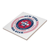 Rot, Weiß und Blau der New Yorker Keramik Tile Fliese (Seite)