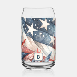 Rot weiß und Blau Dosenglas