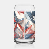 Rot weiß und Blau Dosenglas (Rechts)