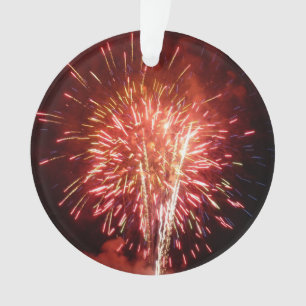 Rot, Weiß und Blau Feuerwerk II Patriotisch Ornament
