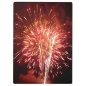 Rot, Weiß und Blau Feuerwerke II Patriotisch Klemmbrett (Rückseite)