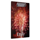 Rot, Weiß und Blau Feuerwerke II Patriotisch Klemmbrett (Rechts)