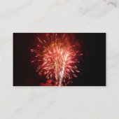 Rot, Weiß und Blau Feuerwerke II Patriotisch Visitenkarte (Rückseite)