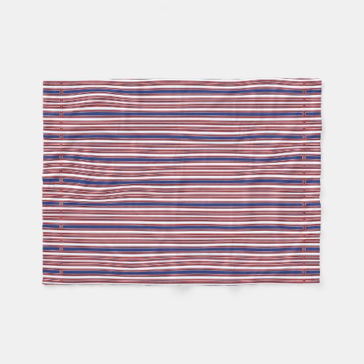 Rot weiß und blau fleecedecke (Vorderseite (Horizontal))