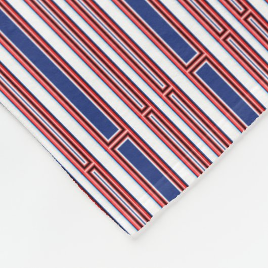 Rot weiß und blau fleecedecke (Ecke)