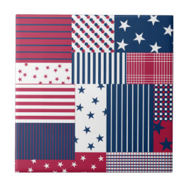 Rot, Weiß und Blau Fliese