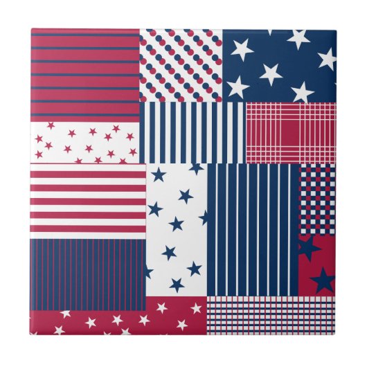 Rot, Weiß und Blau Fliese (Vorderseite)