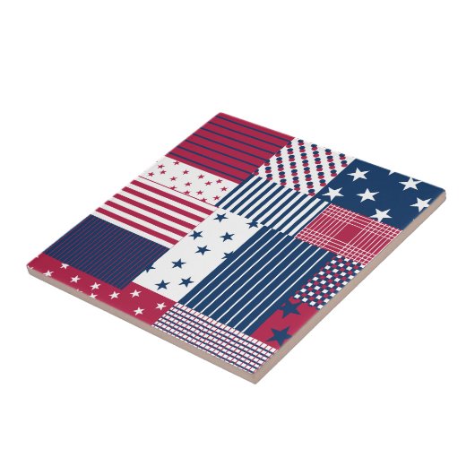 Rot, Weiß und Blau Fliese (Seite)