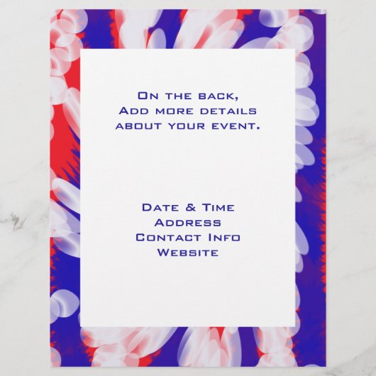 rot-weiß und blau flyer (Hinten)