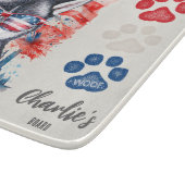 Rot-Weiß und Blau-Funny Siberischer Husky-Hund Lec Schneidebrett (Ecke)