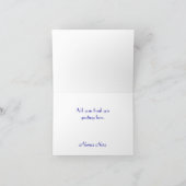 Rot, Weiß und Blau Fußball Thema Danke Karte (Innenseite)