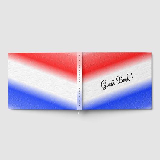 Rot weiß und Blau Gästebuch (Voll)