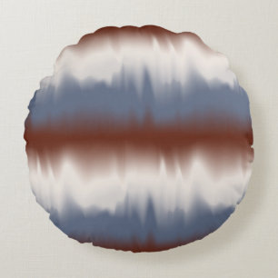 Rot, Weiß und Blau gemischtes modernes Design Rundes Kissen