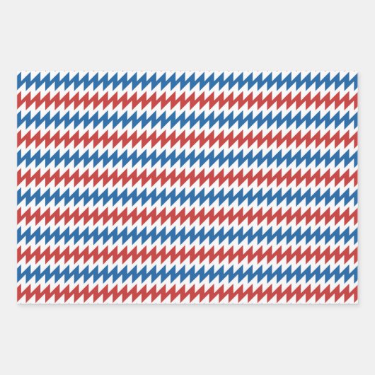 Rot-Weiß und Blau-Gemustert Geschenkpapier Set (Vorderseite 2)
