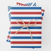 Rot-Weiß und Blau-Gemustert Geschenkpapier Set (Beispiel)