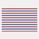 Rot-Weiß und Blau-Gemustert Geschenkpapier Set (Vorderseite)