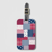 Rot, Weiß und Blau Gepäckanhänger (Vorderseite Vertikal)