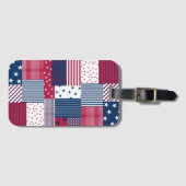 Rot, Weiß und Blau Gepäckanhänger (Vorderseite (Horizontal))