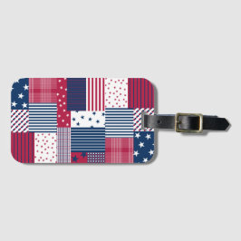 Rot, Weiß und Blau Gepäckanhänger